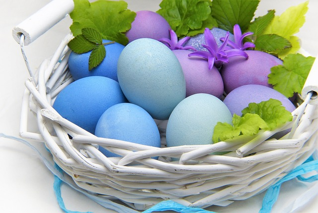 easter, eggs, basket