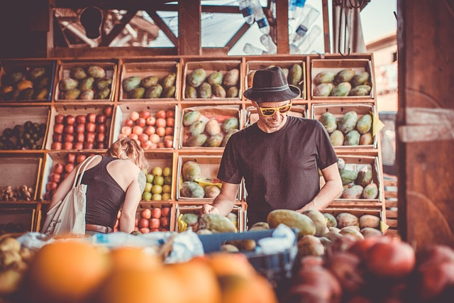 market, fruit, selection