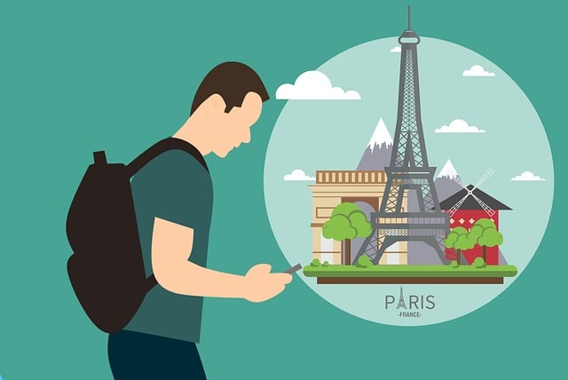 paris, tourist, traveling